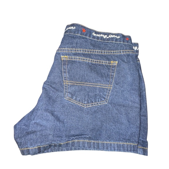 Tommy Hilfiger Vintage Y2K 90’s Preppy Embroidered Logo Denim Shorts - Picture 9 of 15